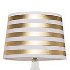 Gold and White Stripped Lamp Shade