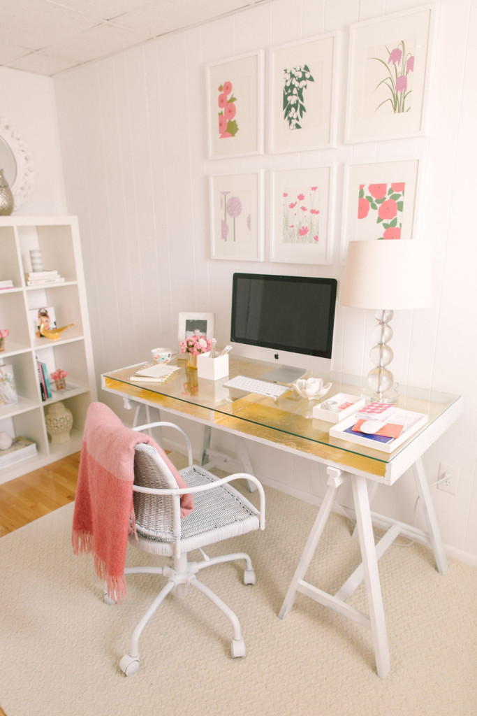 Glam Office Makeover:Gold Leaf Desk || Sarah Sofia Productions