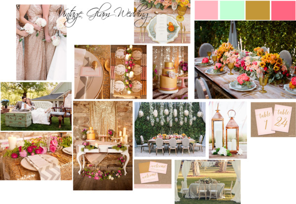 Vintage Glam Wedding Inspiration via Sarah Sofia Productions