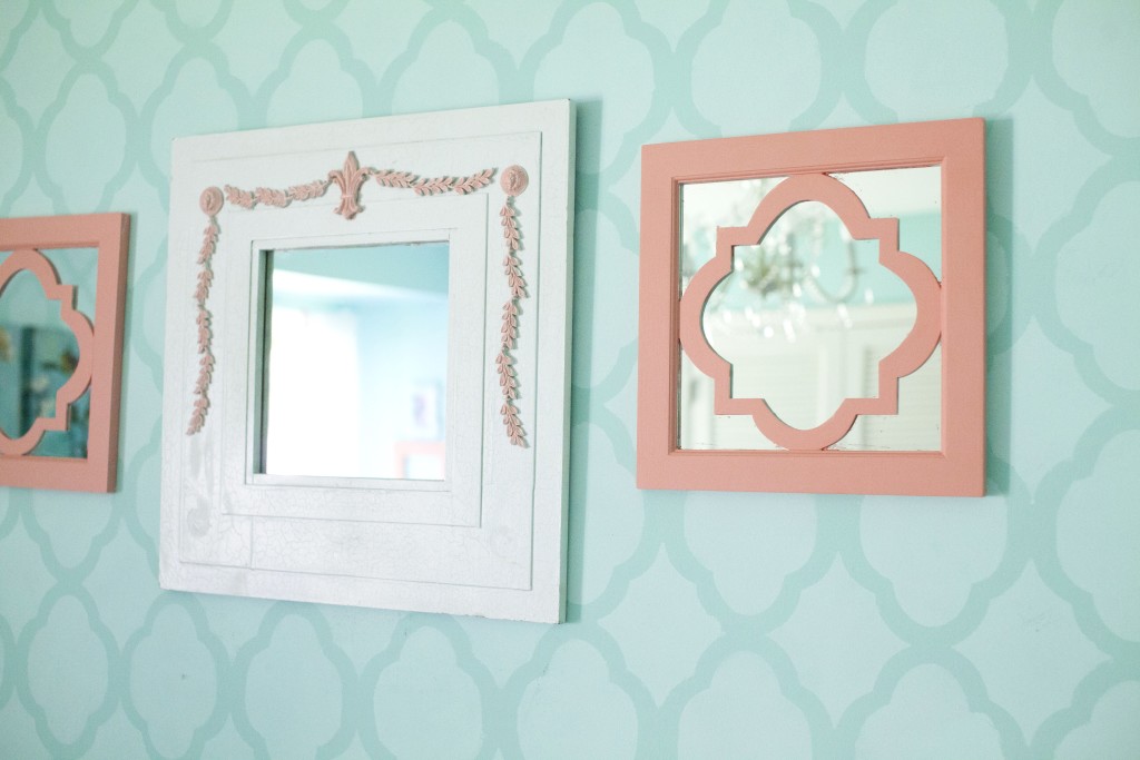 Coral and Robins's Egg Blue Big Girl Room || Sarah Sofia Productions 