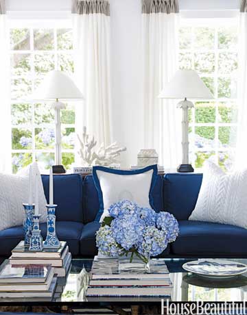 Blue and White Living Room Inspiration Sarah Sofia Productions