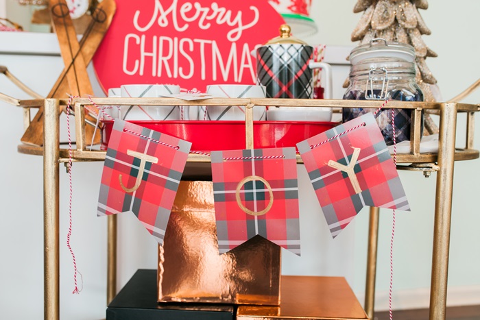 Easy DIY Christmas Bar Cart Sign Sarah Sofia Productions