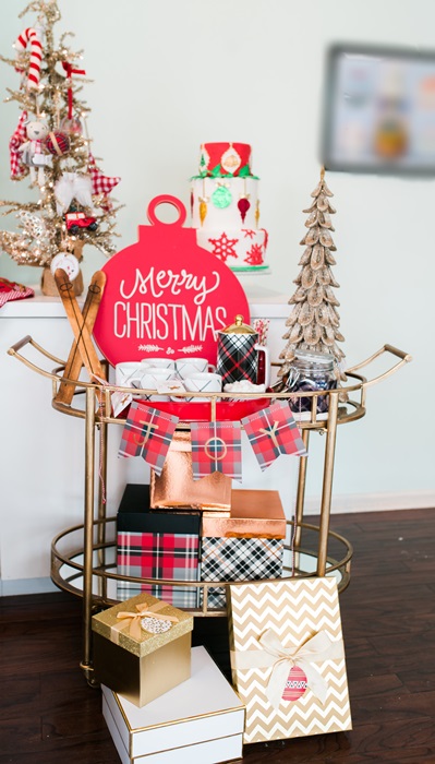 Christmas Inspiration and DIY Bar Cart Sign Sarah Sofia Productions