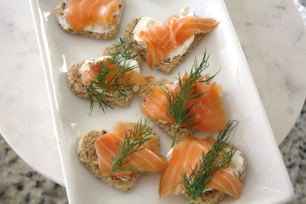 Easy Heart Shaped Smoked Salmon Appetizer for Valentines Day wedding or party | Sarah Sofia Productions