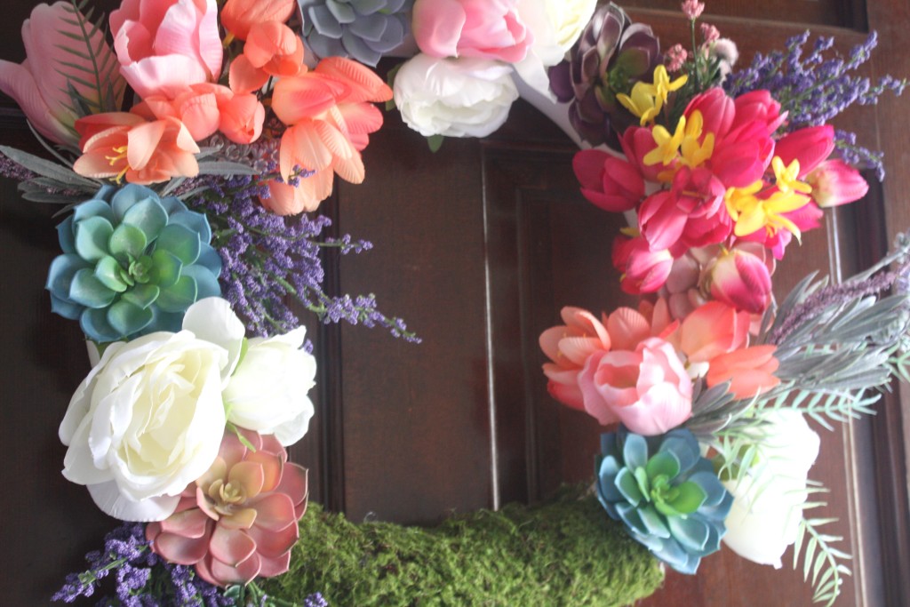 Easy DIY Spring Wreath Tutorial via Sarah Sofia Productions