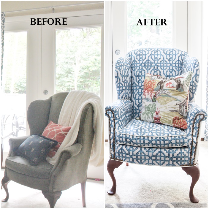 Family Room Refresh Before and After