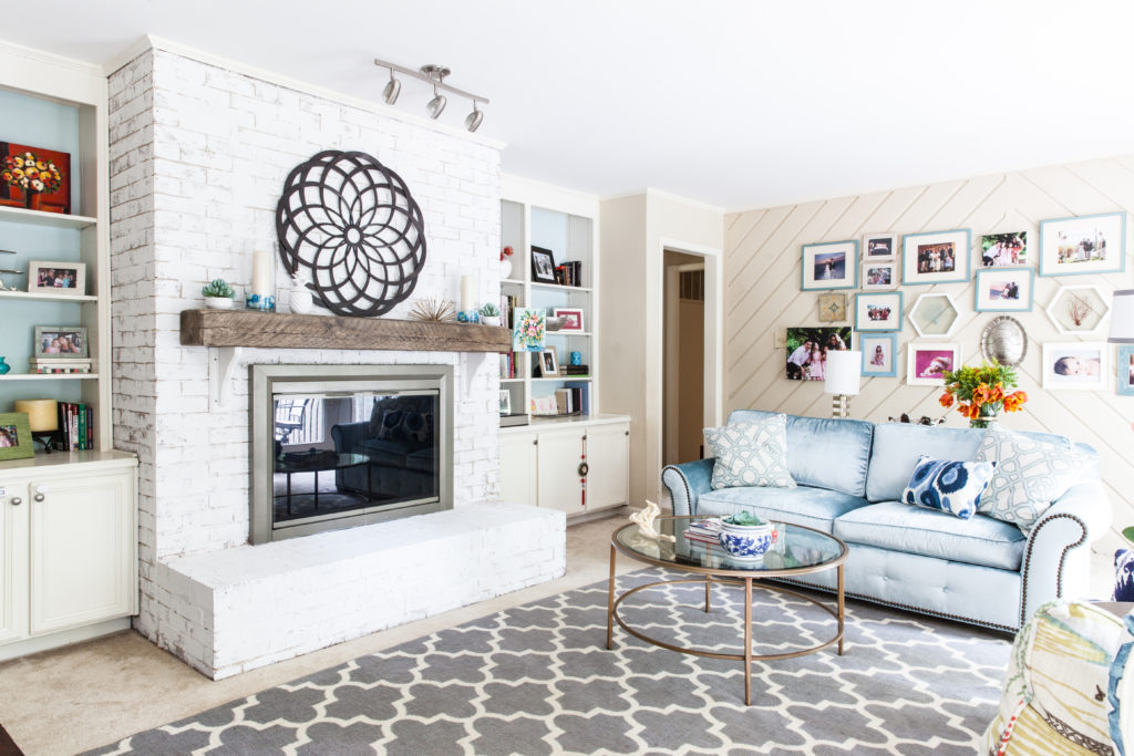 Coastal Family Room Refresh via Sarah Sofia Productions