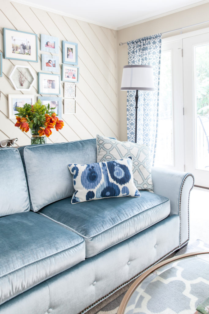 Coastal Family Room Refresh via Sarah Sofia Productions