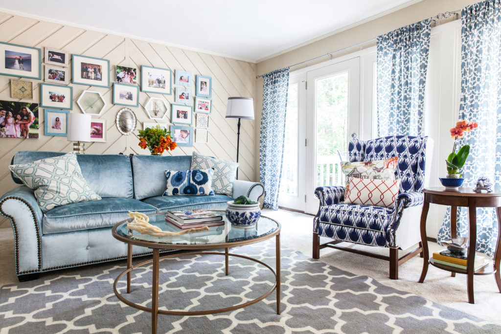 Coastal Family Room Refresh via Sarah Sofia Productions