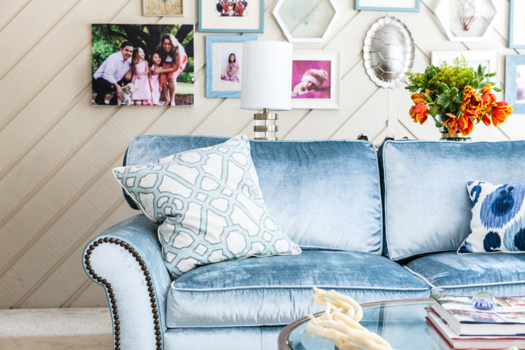 Coastal Family Room Refresh via Sarah Sofia Productions