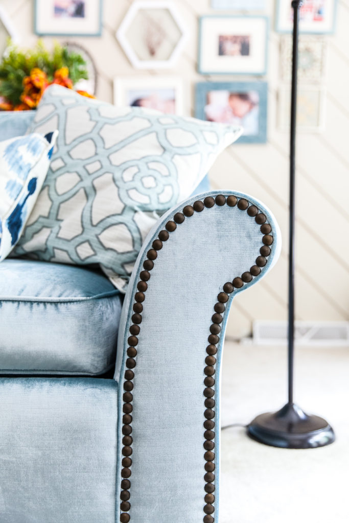 Coastal Family Room Refresh via Sarah Sofia Productions