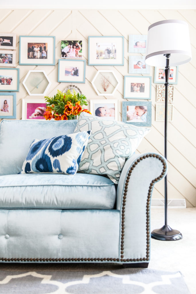 Coastal Family Room Refresh via Sarah Sofia Productions