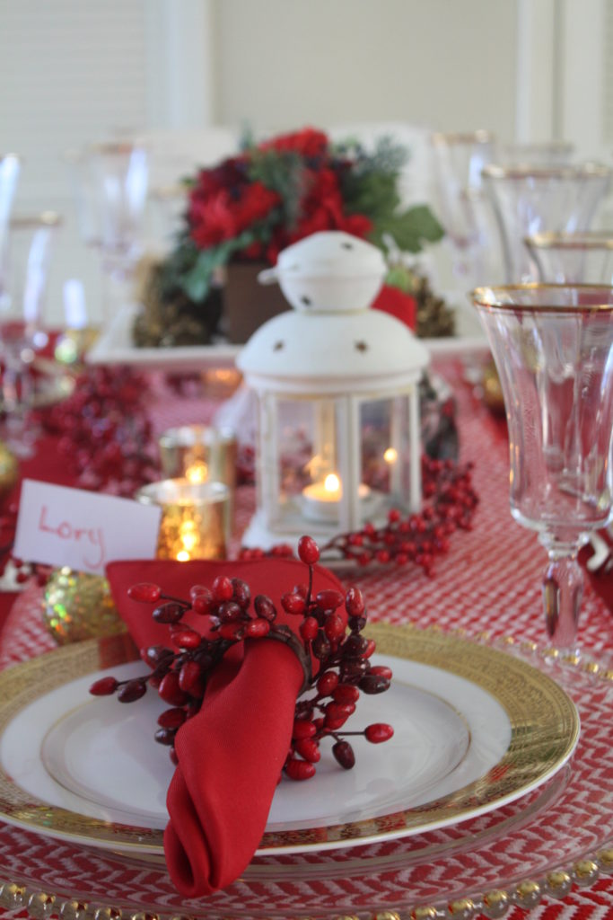 Easy and Festive Christmas Tablescape via Sarah Sofia Productions