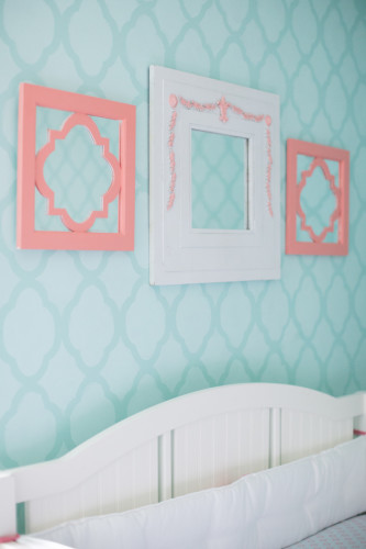 Coral and Robin’s Egg Blue Nursery: Finishing Touches