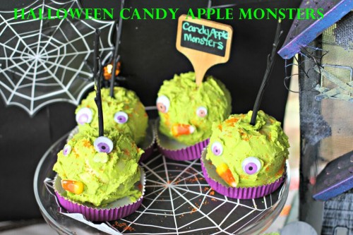 Halloween Candy Apple Monsters