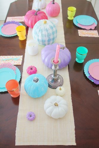 Simple Fall Decorating Tips Using Pastel Painted Pumpkins