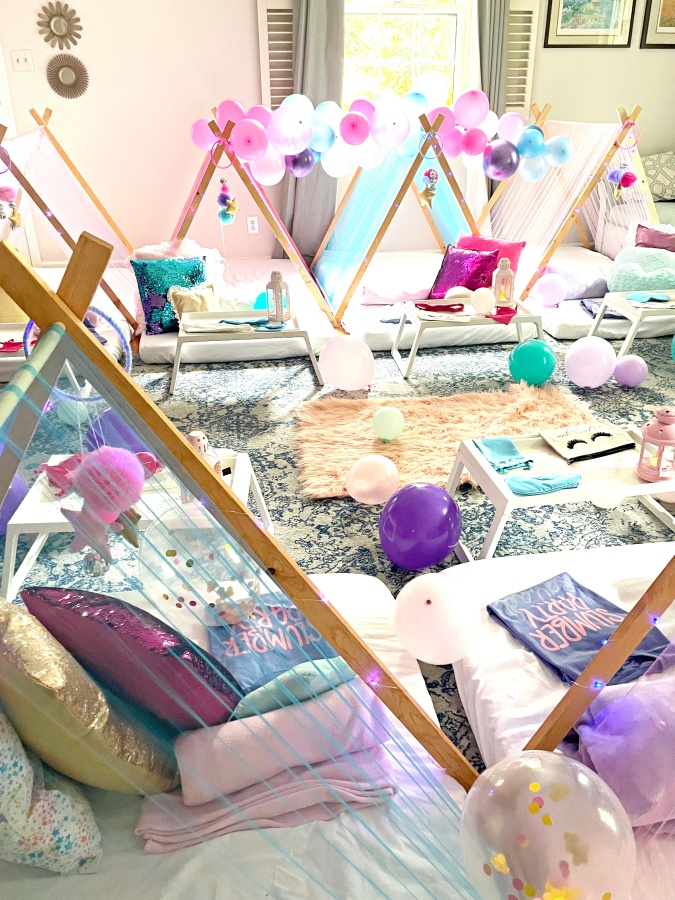 Fun Themes & Decorations for a Sleepover Party - Katie J Design and Events